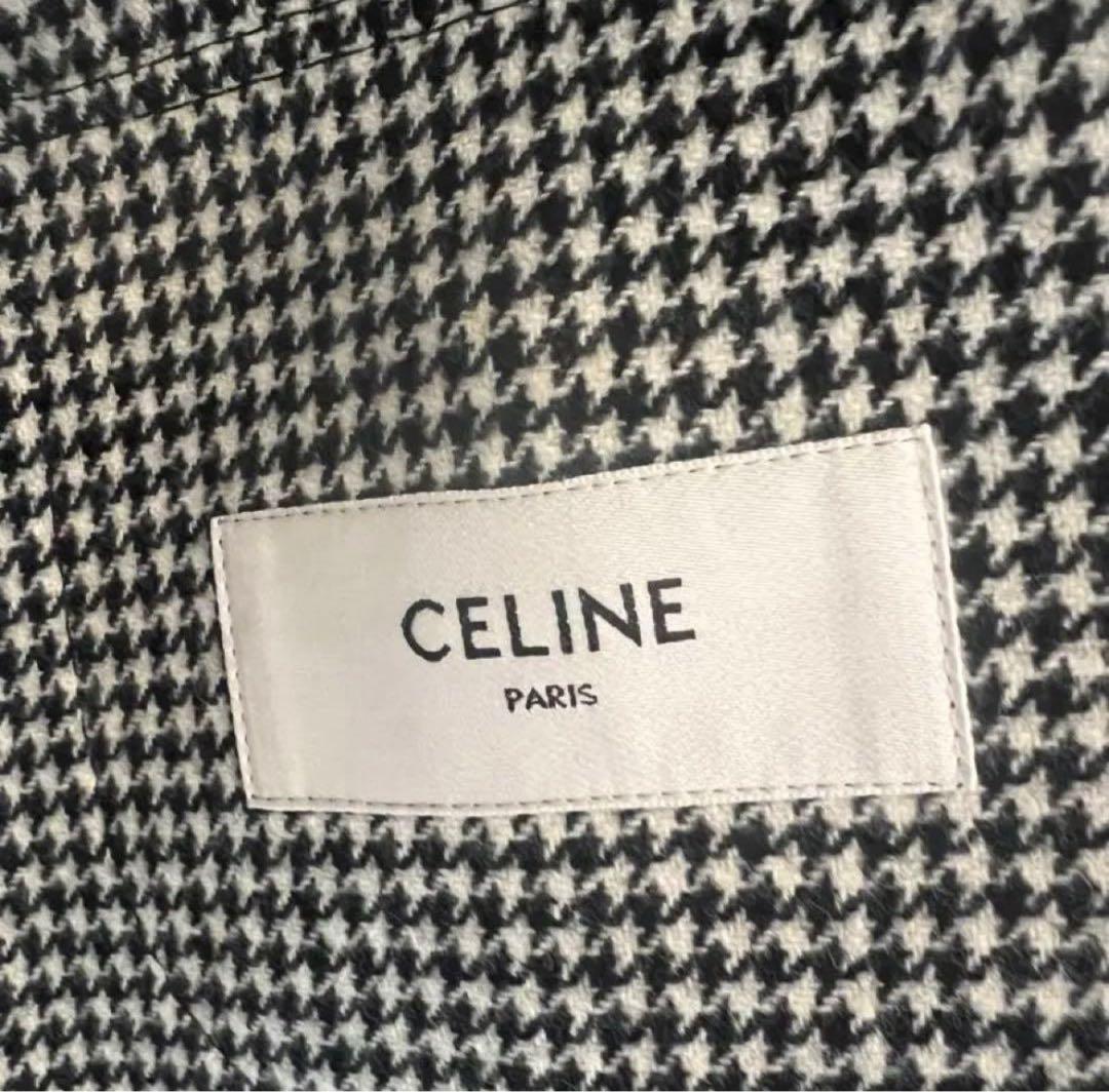 セリーヌ　クロディーヌ　ジャケット　トリオンフボタン　ラムスキン　レザー