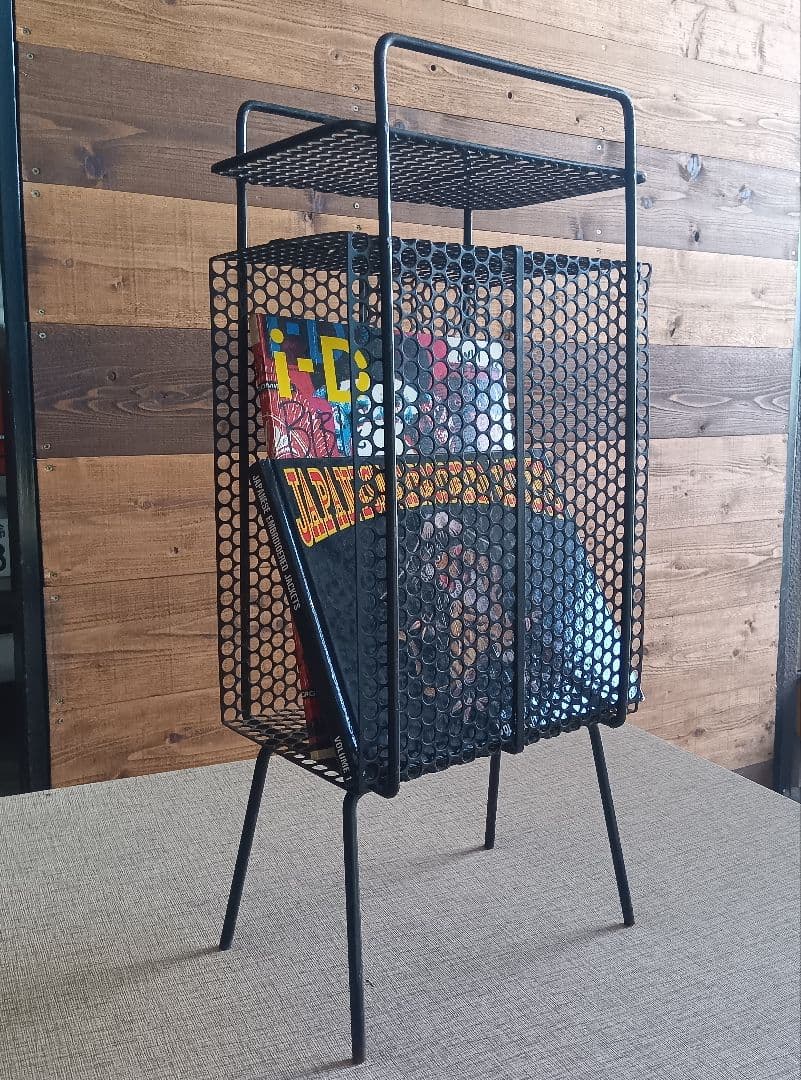 50s USA ビンテージ スチール製 マガジンラック ミッドセンチュリー