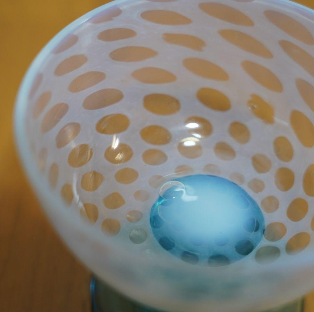 【美品】青と白の氷コップ