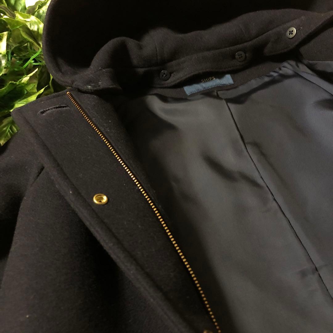 未使用に近い極美品♡シップス　HAMILTON LAMBS ウール　フードコート