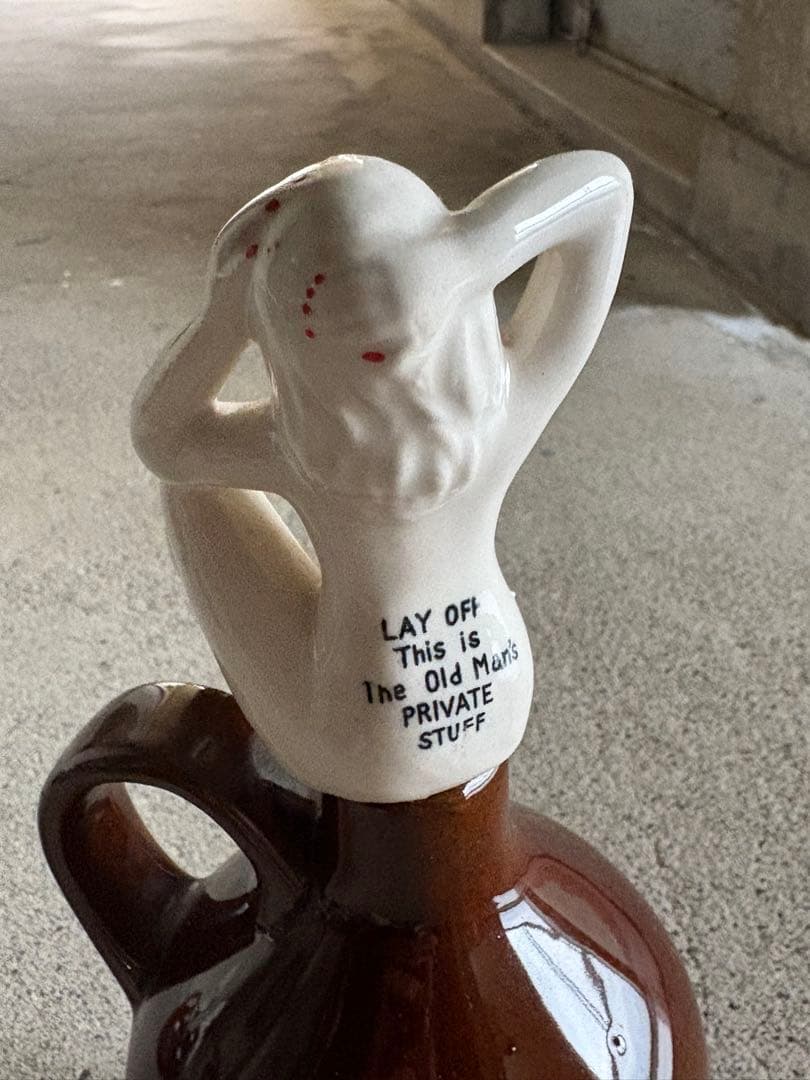 【希少】50年代ピンナップデキャンタ　陶器　ヴィンテージ　ミッドセンチュリー