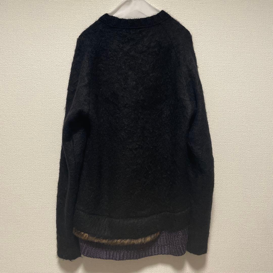 【kolor 23AW】裾ファー切り替え モヘヤ ニット サイズ3