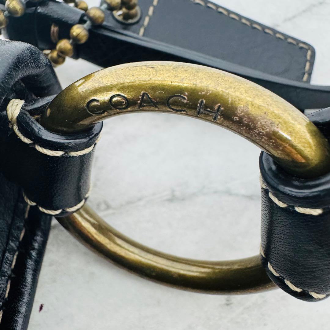 ✨COACH✨コーチ✨ストローバッグ✨ヴィンテージ✨ブラック✨かごバッグ✨