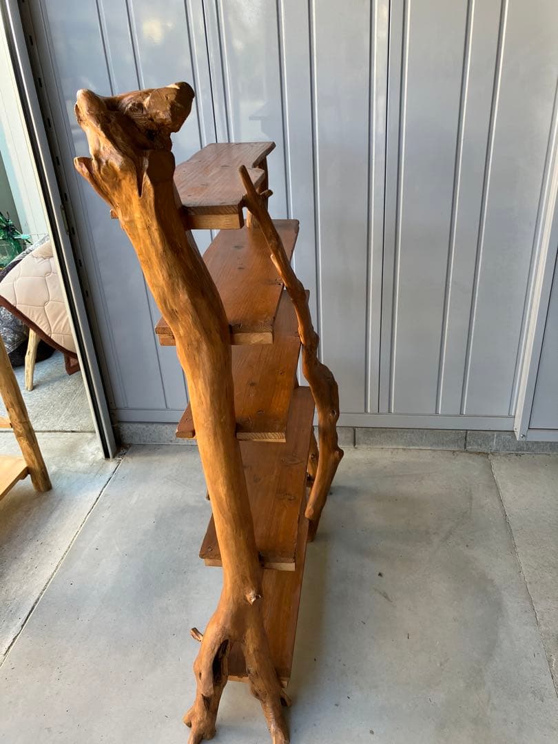 流木本棚５段ハンドメイド