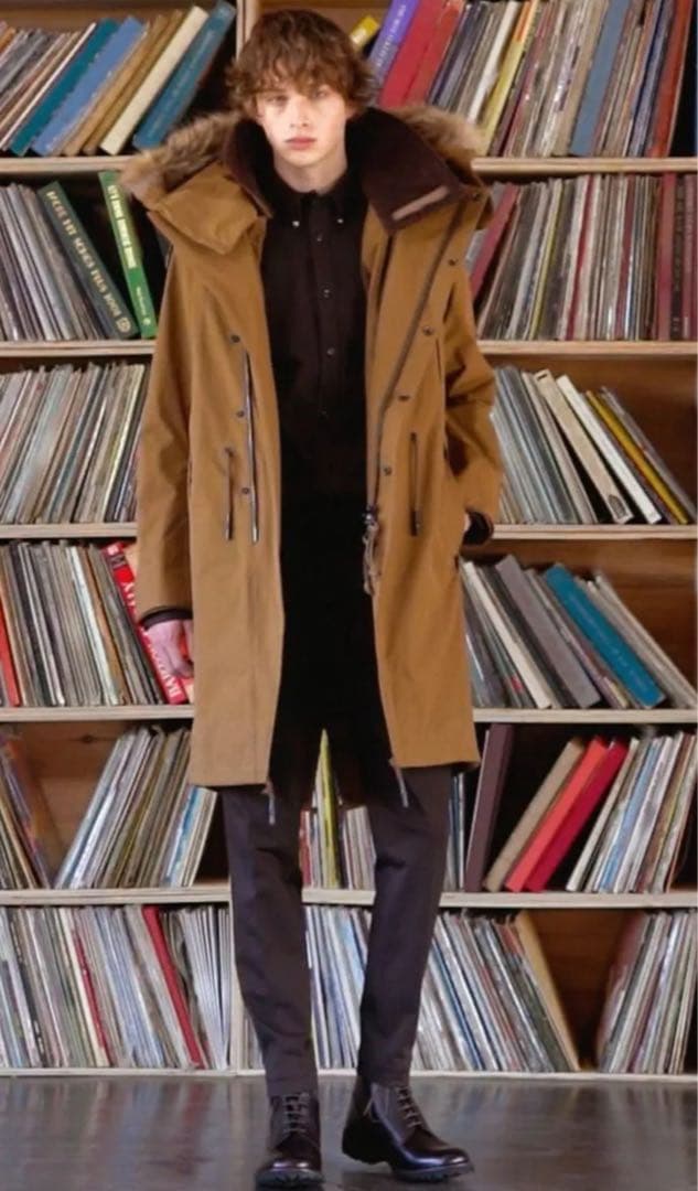 試着のみ・junhashimoto 4WAY ラップモッズコート レザー