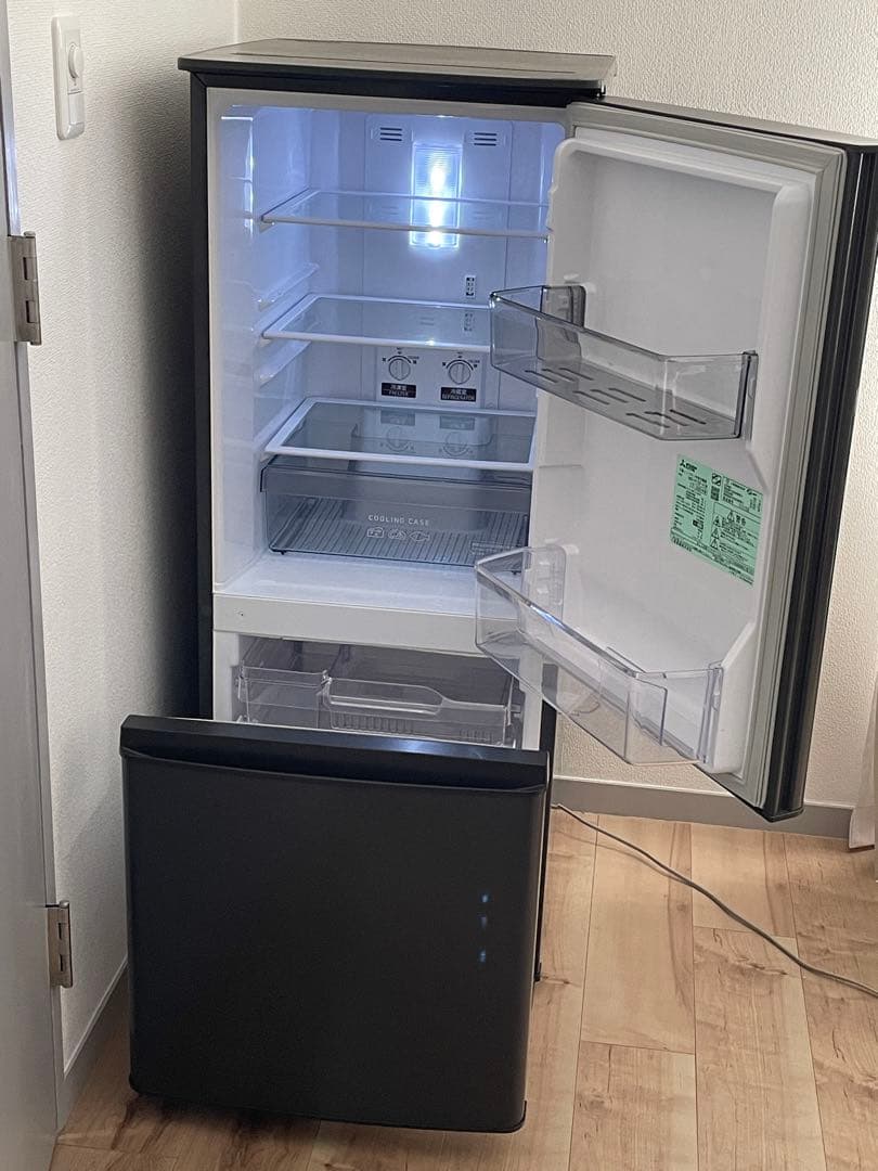 三菱 MR-P15F-H 冷蔵庫 2020年製 グレー　2ドア