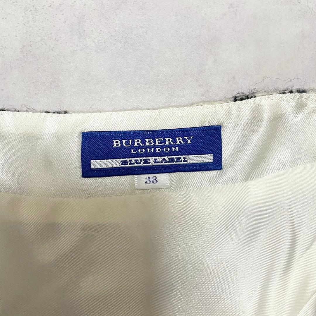 y2k❤️BURBERRY BLUE LABEL チェック柄ベロアリボンワンピース