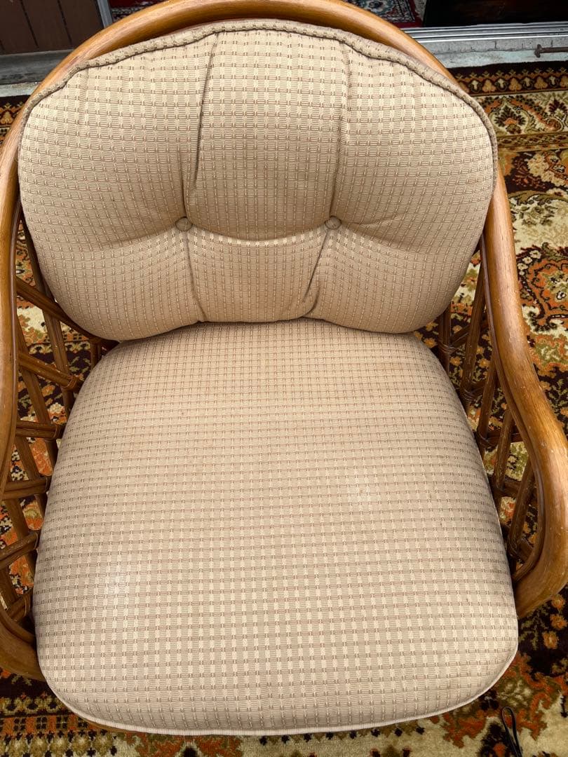 ラタン シングルソファー ② インテリア 昭和レトロ