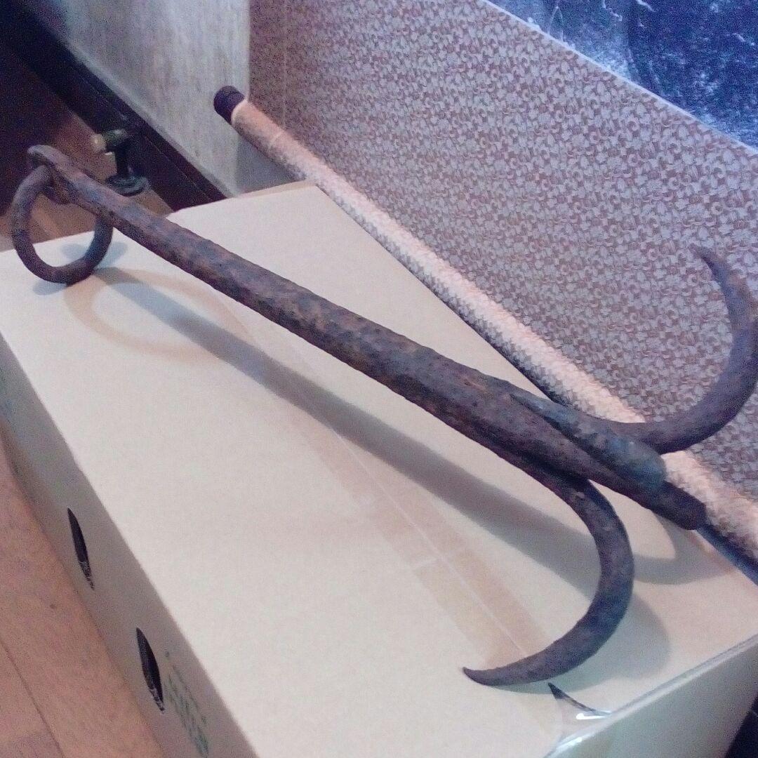 江戸時代古鉄製碇護送船団水軍等用４８センチサイズアンティーク４本爪碇飾り当時物
