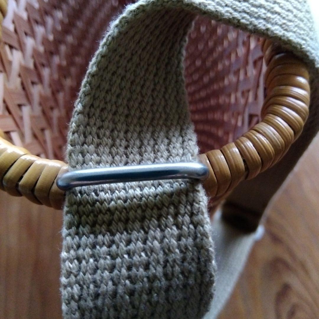 大分　別府　竹細工　作家物　亀甲編み　籠バッグ