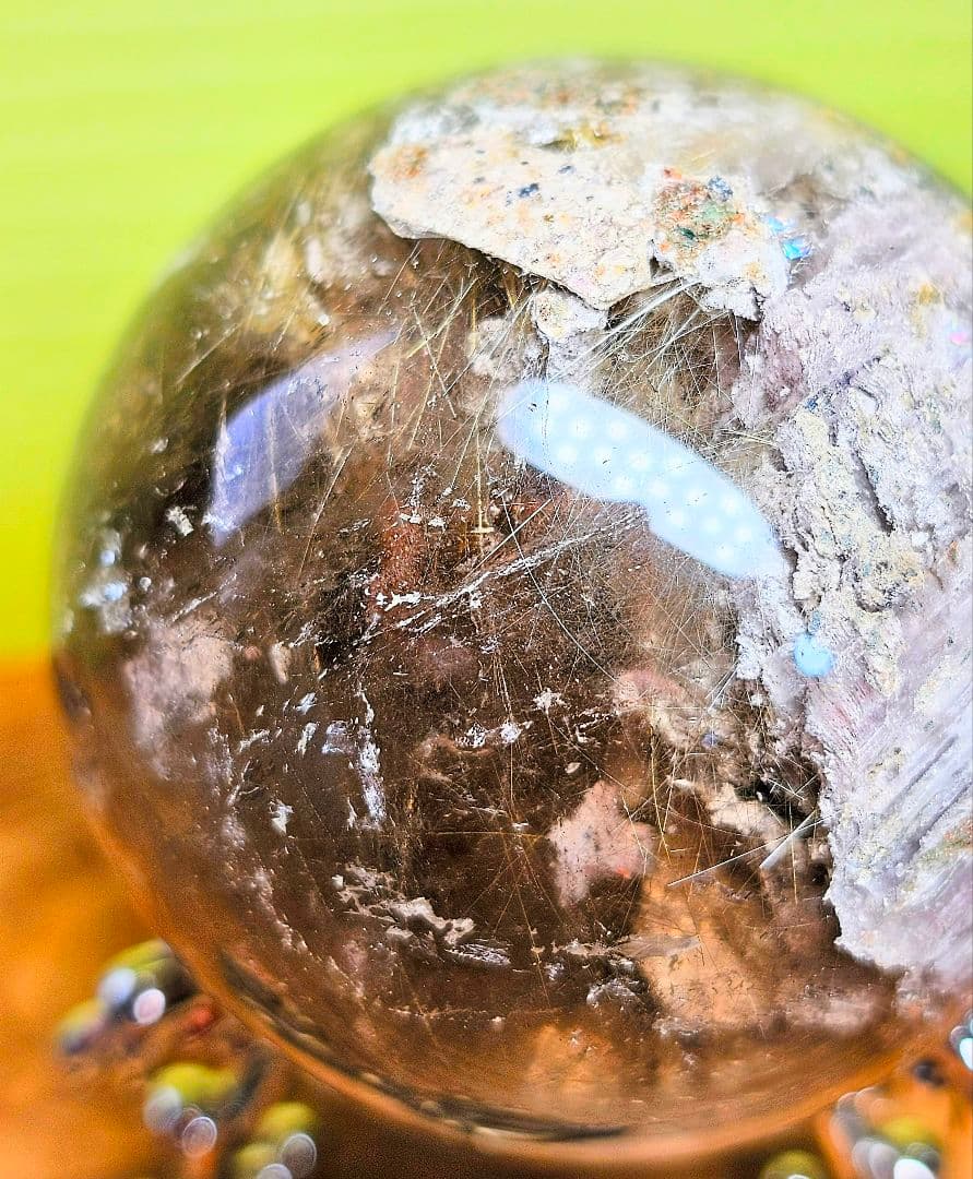 金運上昇‼️ルチル&ガーデンクォーツの丸玉