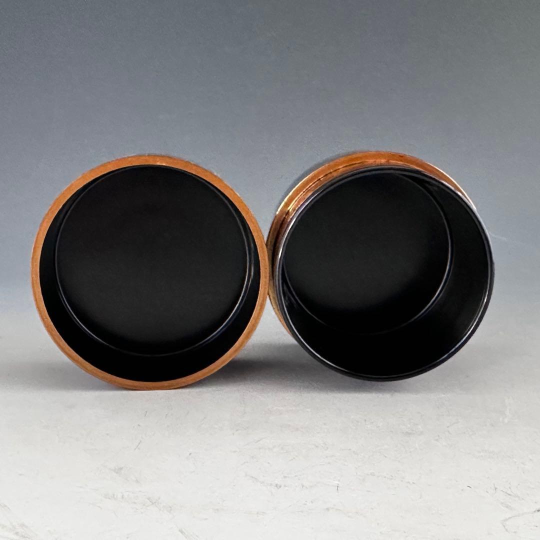 茶道具　紅葉蒔絵　中次　茶器　竹内幸斎　共箱　山中塗　漆器　漆芸　秋　もみじ　棗