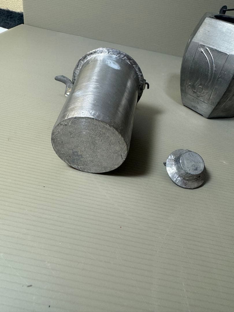 2396  中国酒器　六角チロリ　錫製  骨董品