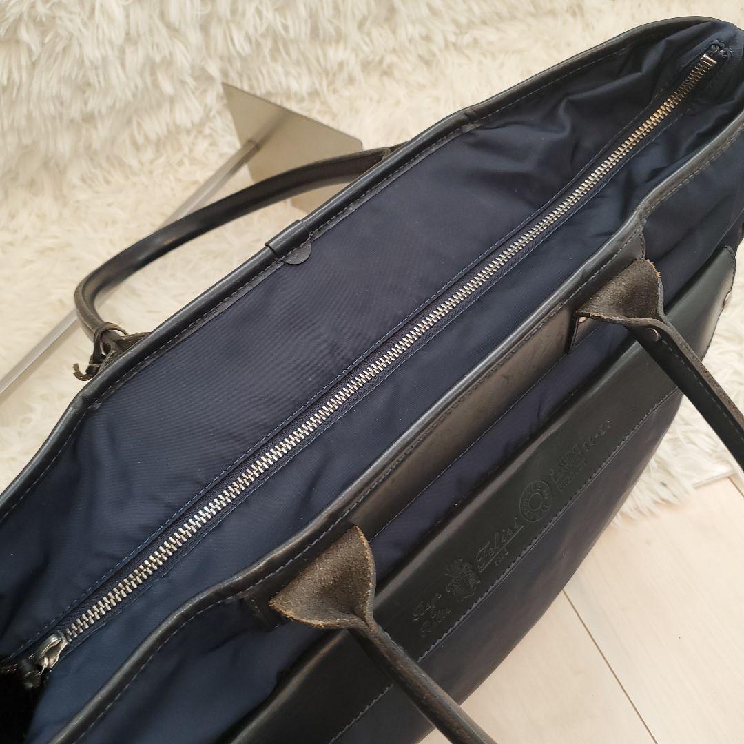 ⭐良品⭐Felisi トートバッグ 14-20DS ネイビー×ブラック メンズ