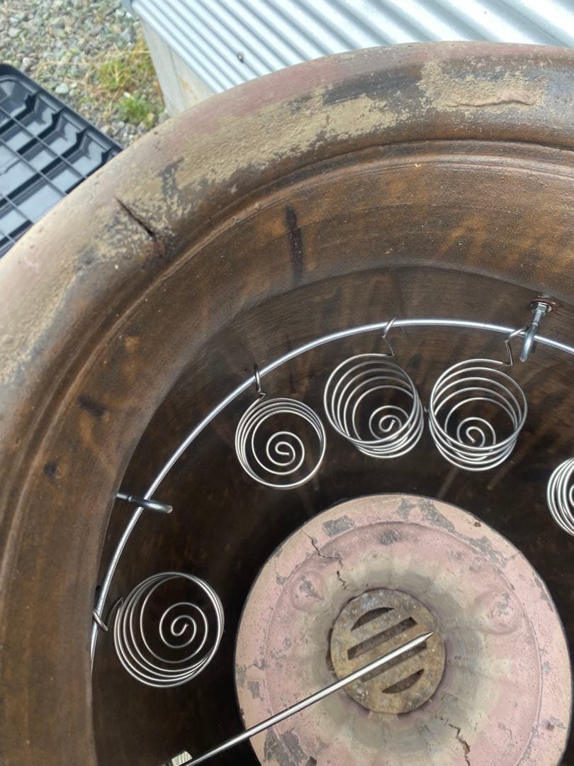 壺焼き芋の、壺　フルセット　カケあり