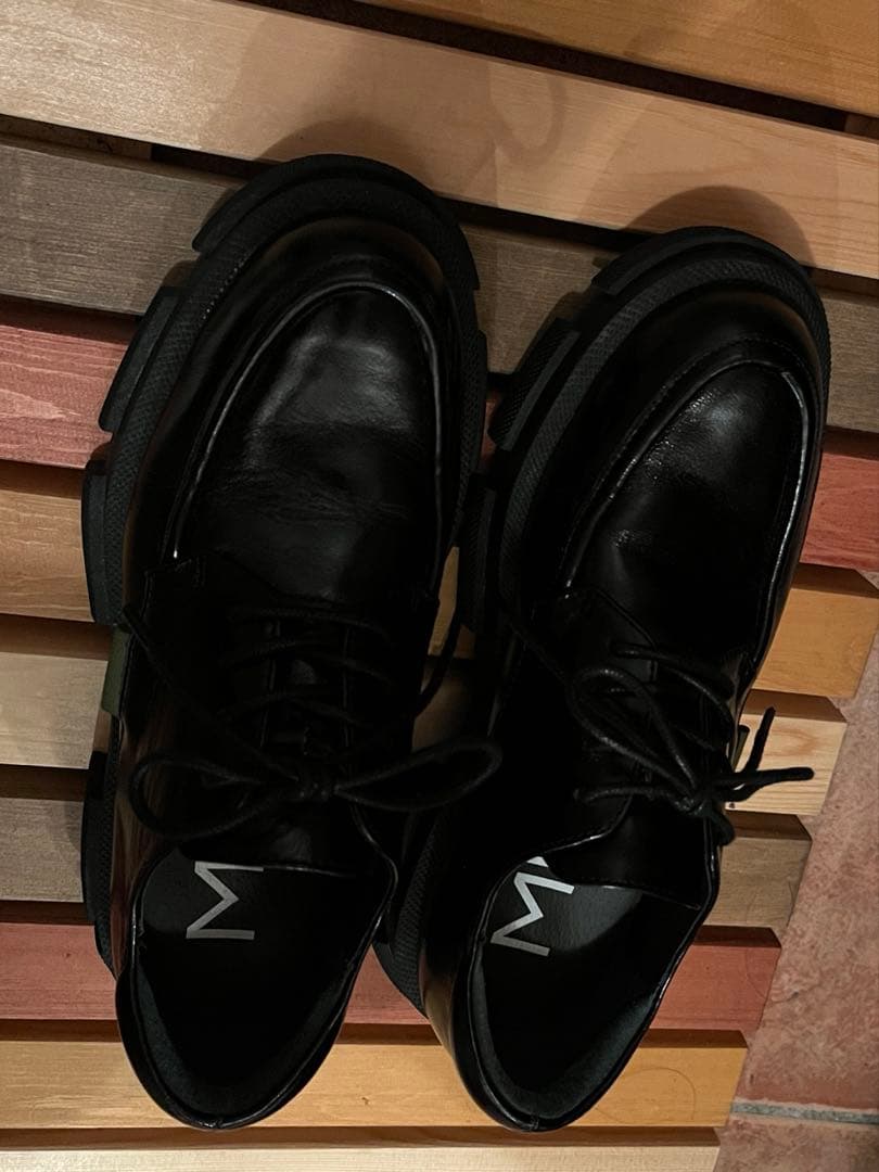 MANA ブラック 厚底レースアップシューズ　35サイズ