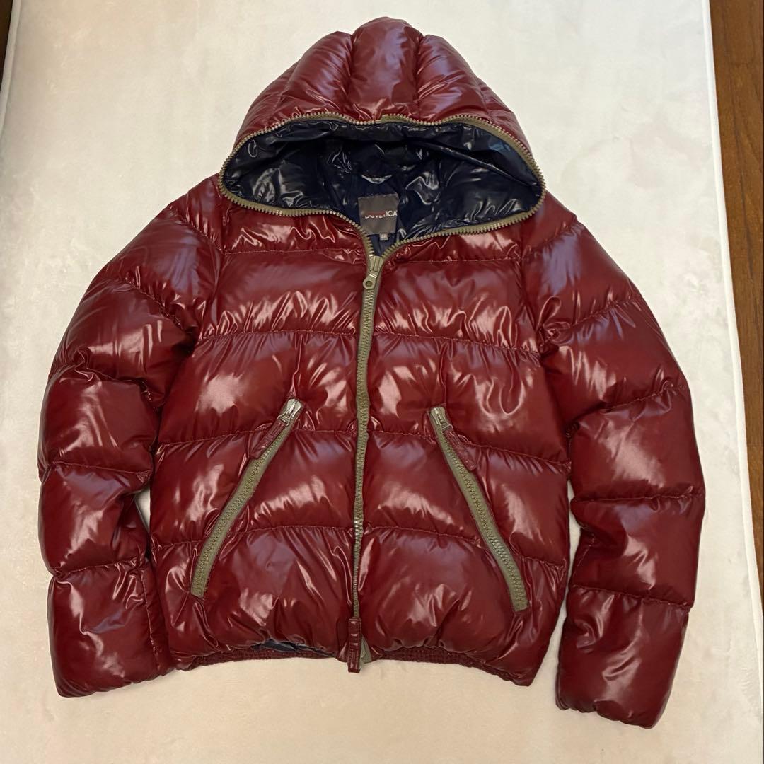 DUVETIKA デュベティカ　46 バーガンディ フード付きダウンジャケット