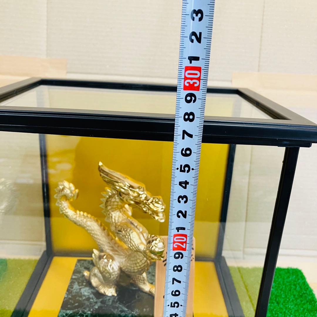 高岡銅器 竹中銅器 24KGP 黄金 龍神 鋳銅製 大理石台座 ケース付