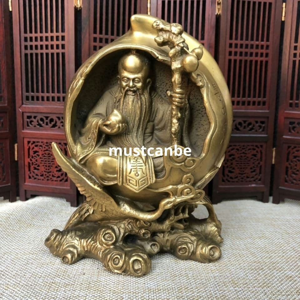 仏教美術 仏像 寿星 長寿仏 応接間 茶室 装飾品 工芸 品銅製 置物