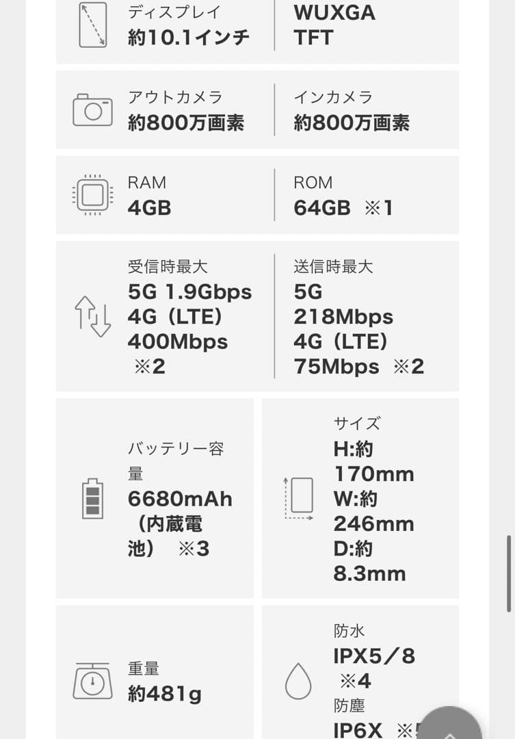 docomo dtab d-51c タブレット ほぼ新品未使用