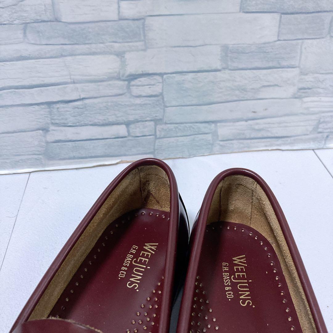 G.H.BASS ローファー LOGAN 革靴 本革 バーガンディ 25 7