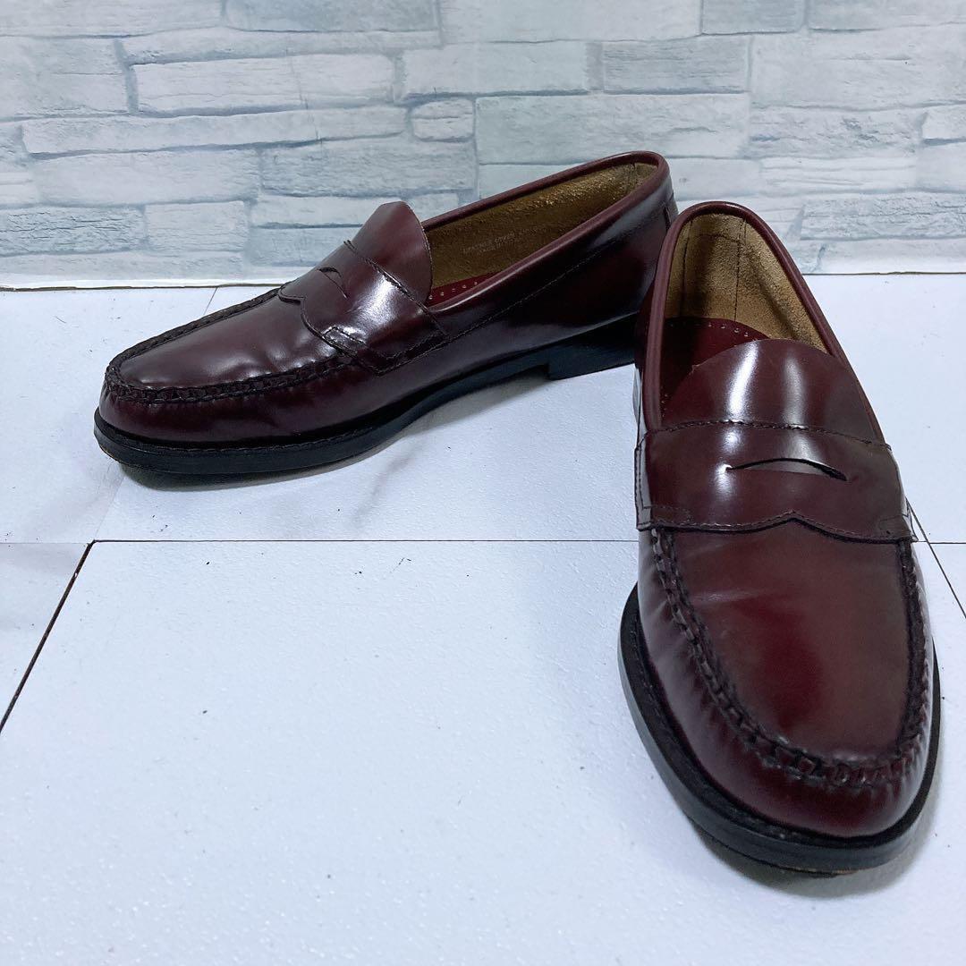 G.H.BASS ローファー LOGAN 革靴 本革 バーガンディ 25 7