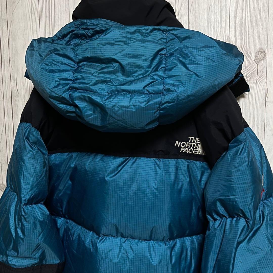 ノースフェイス ダウンジャケット　メンズL 韓国100　700フィル ブルー青