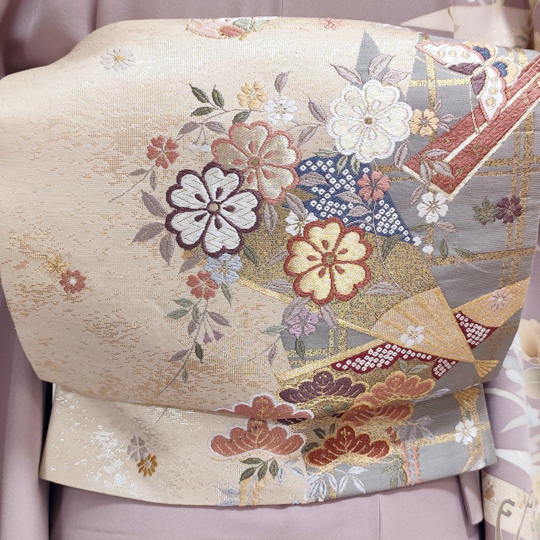 ❰6540❱ フルセット　訪問着　金駒刺繍　袋帯　三越　入学式　結婚式　正絹着物