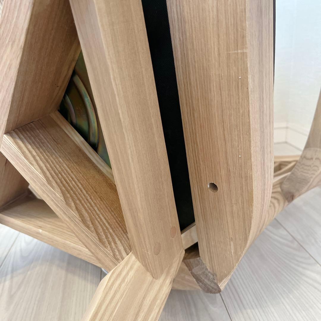 回転式 肘付き 介護 福祉にも最適 高級 天然木NAGAREチェア 美品