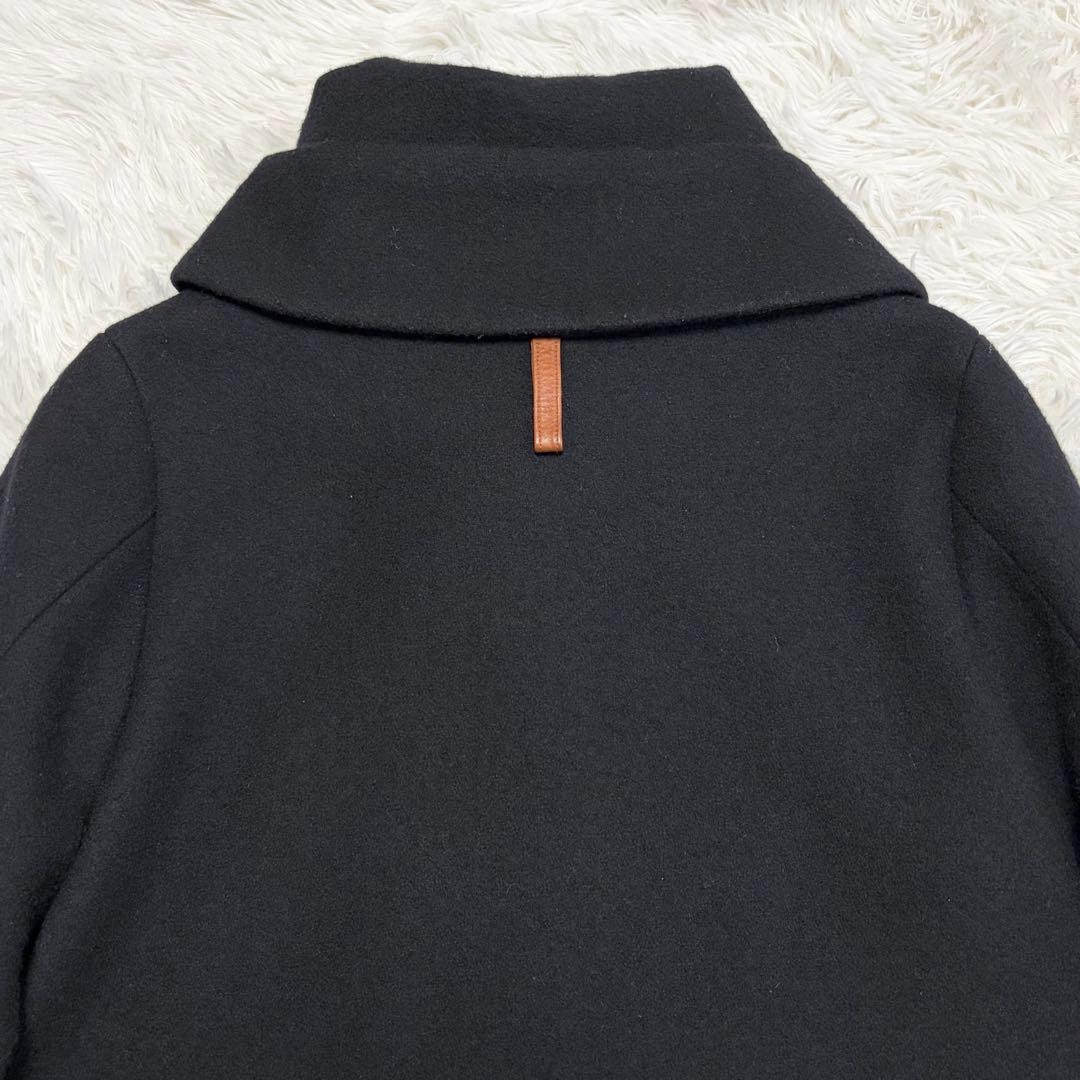 PAL'LAS PALACE メルトンショールカラーコート　ウール　レザー