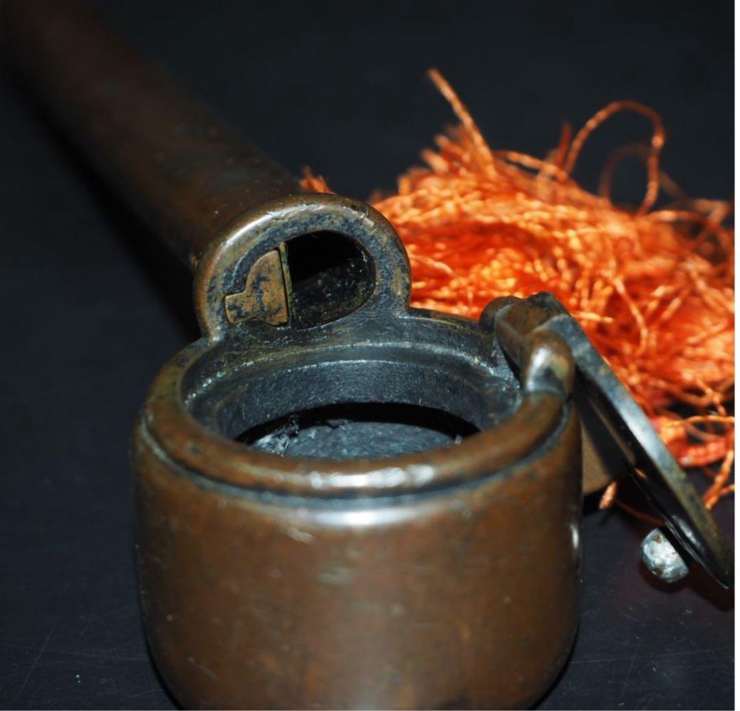 送料無料　幕末～明治　龍雲堂造　矢立　紙切り歯付　提げ物付