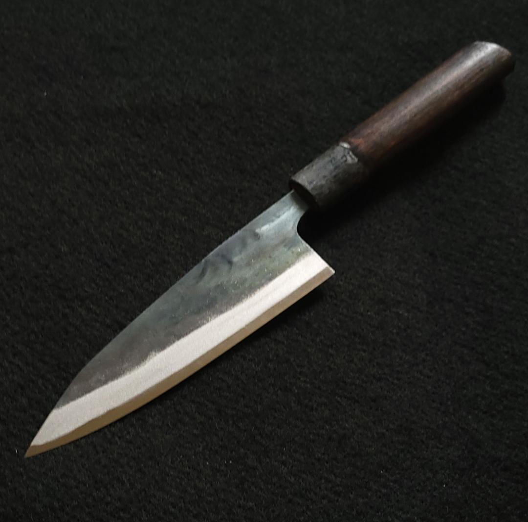 白紙1号 黒打 万能包丁 150㎜ G8041 焼柄 月光作　手作り