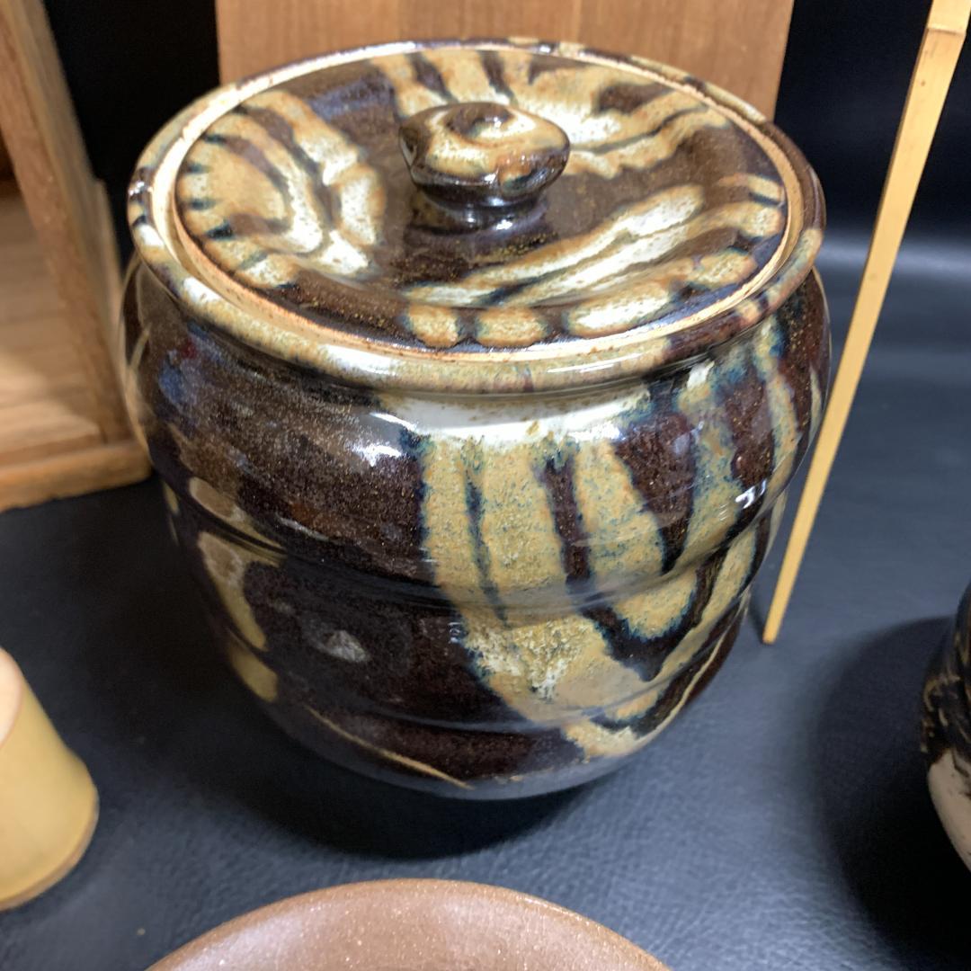 茶箱　短冊　茶道具セット　歴史　古物　棗　茶碗　水差し　茶杓　銘有