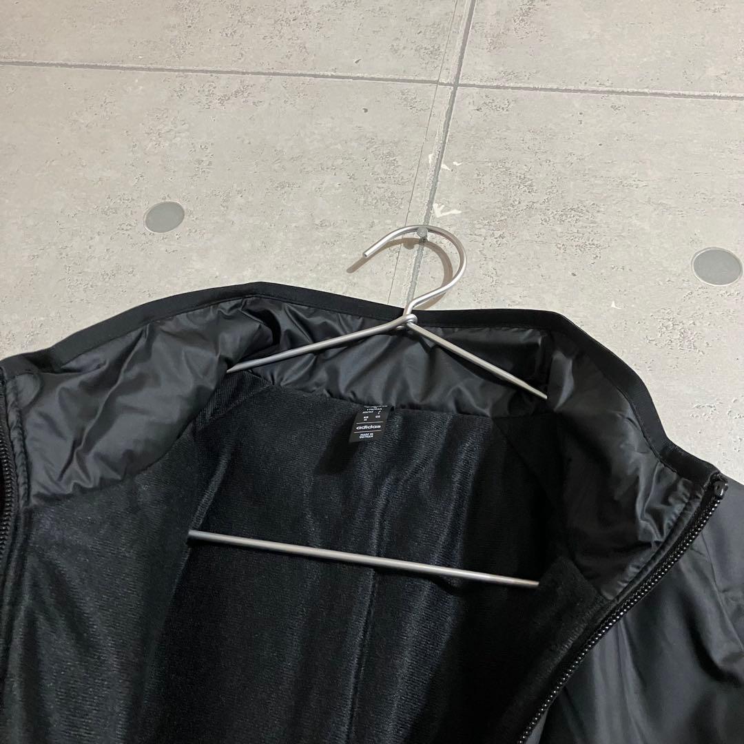 新品2.4万円 adidas 中綿 防風パデッドジャケット&パンツ 黒 Ｌ