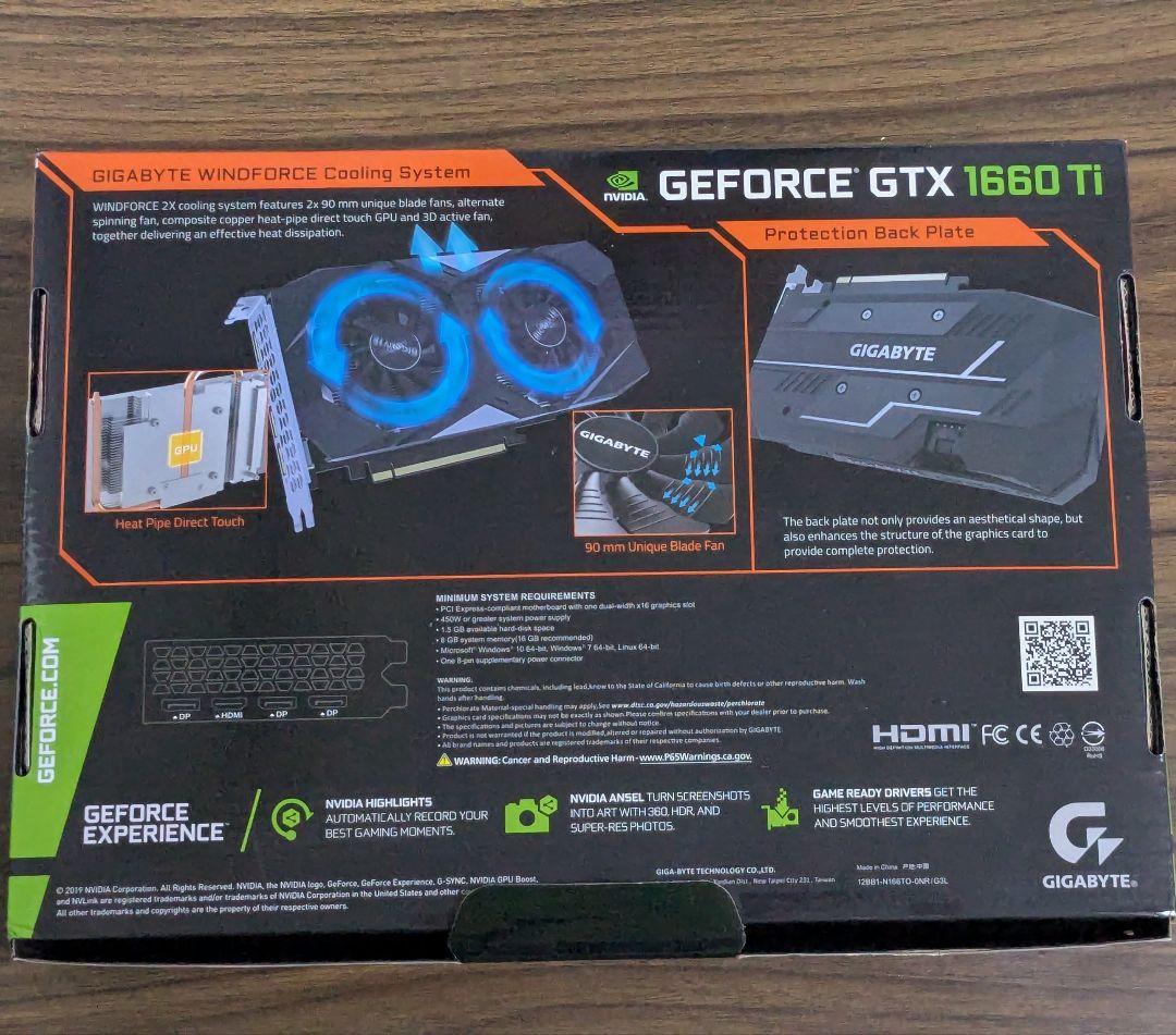 GeForce GTX1660Ti 6G グラフィックボード