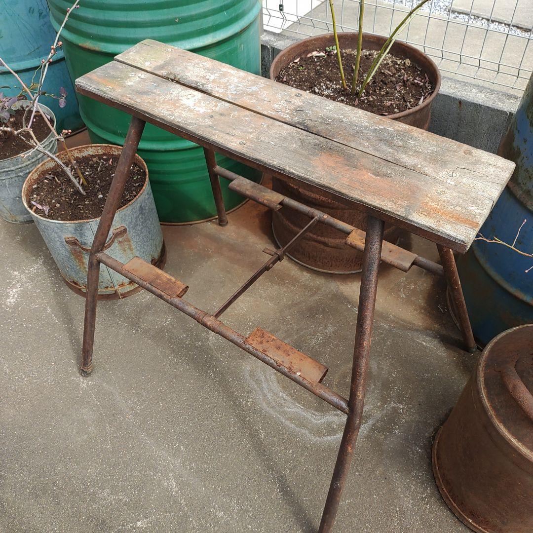 アンティーク　レトロ　足場 脚立