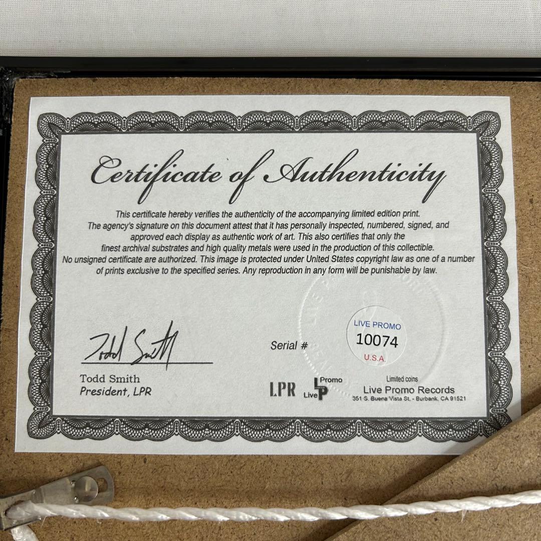 マイケルジャクソン サイン 証明書付 額縁