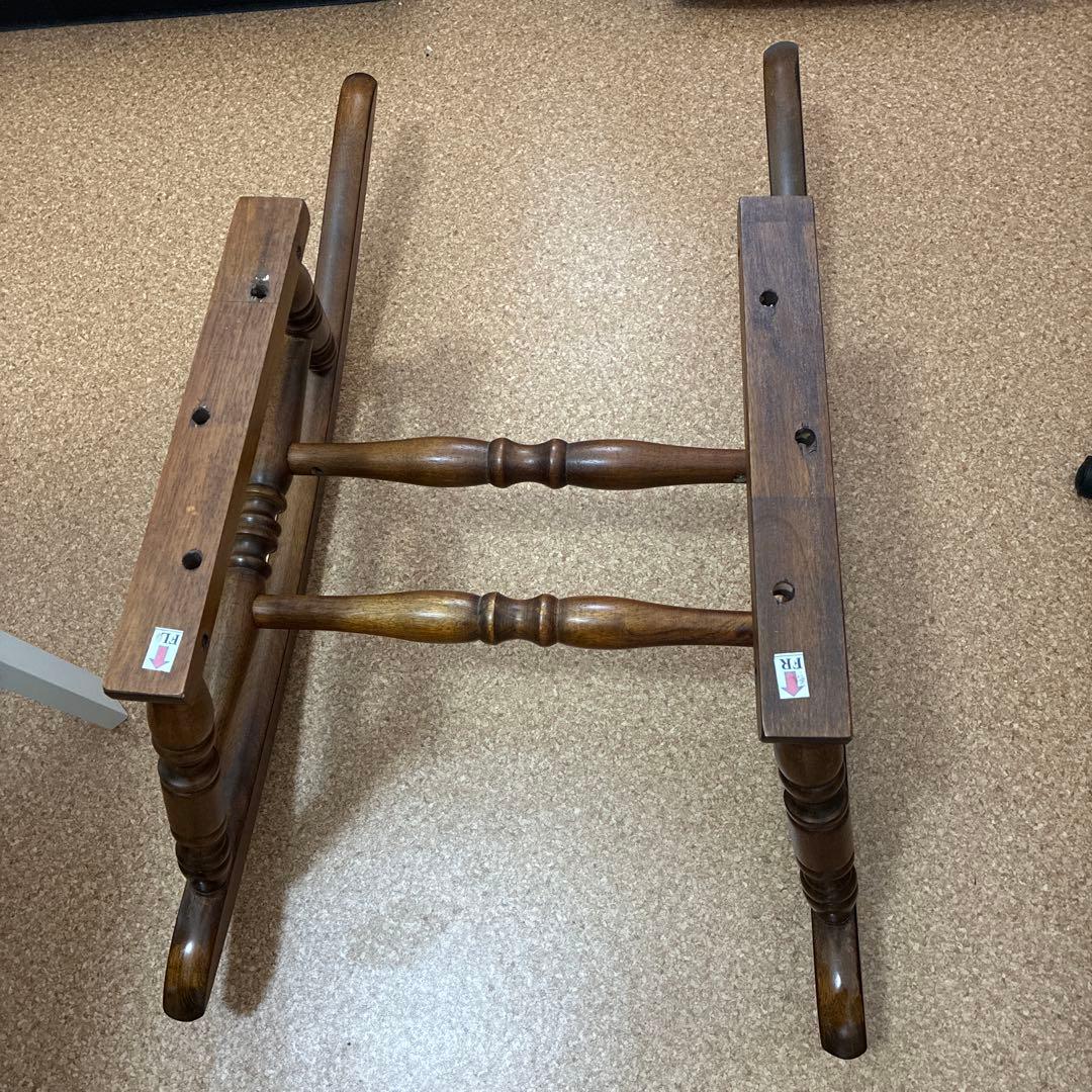 不二貿易　木製　ロッキングチェア 椅子　肘掛け付 彫刻