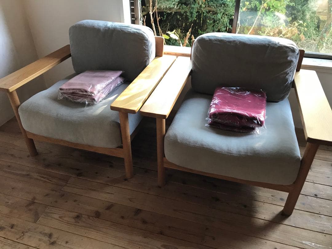 IDEEイデーDIMACHEディモンシュ一人掛けソファー①替えカバー付きピンク