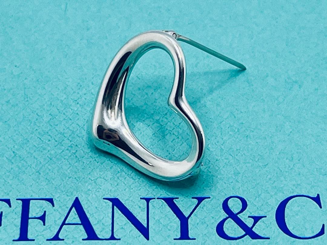 c902 美品　ティファニー　オープンハート　ブローチ　シルバー　925