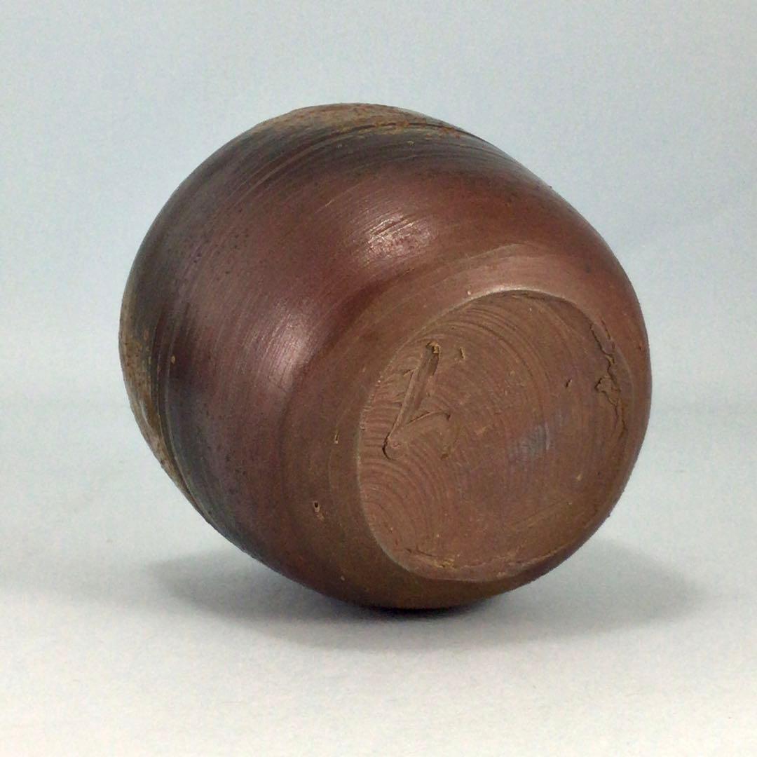 守時大融　備前肩衝茶入　共箱　茶道具
