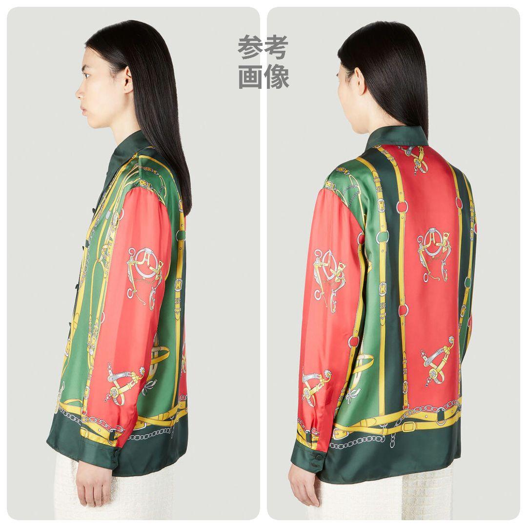 希少モデル【極美品】グッチ 総柄シルクシャツ GGマーモント 大きいサイズ 現行
