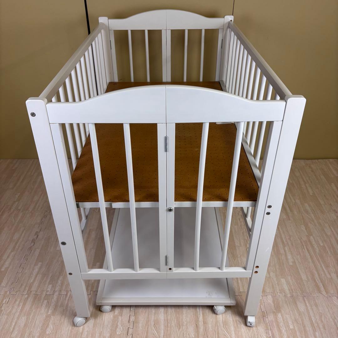 除菌清掃済☆綺麗☆　安心安全の日本製　スリーピー　ワンタッチハイベッド　ホワイト