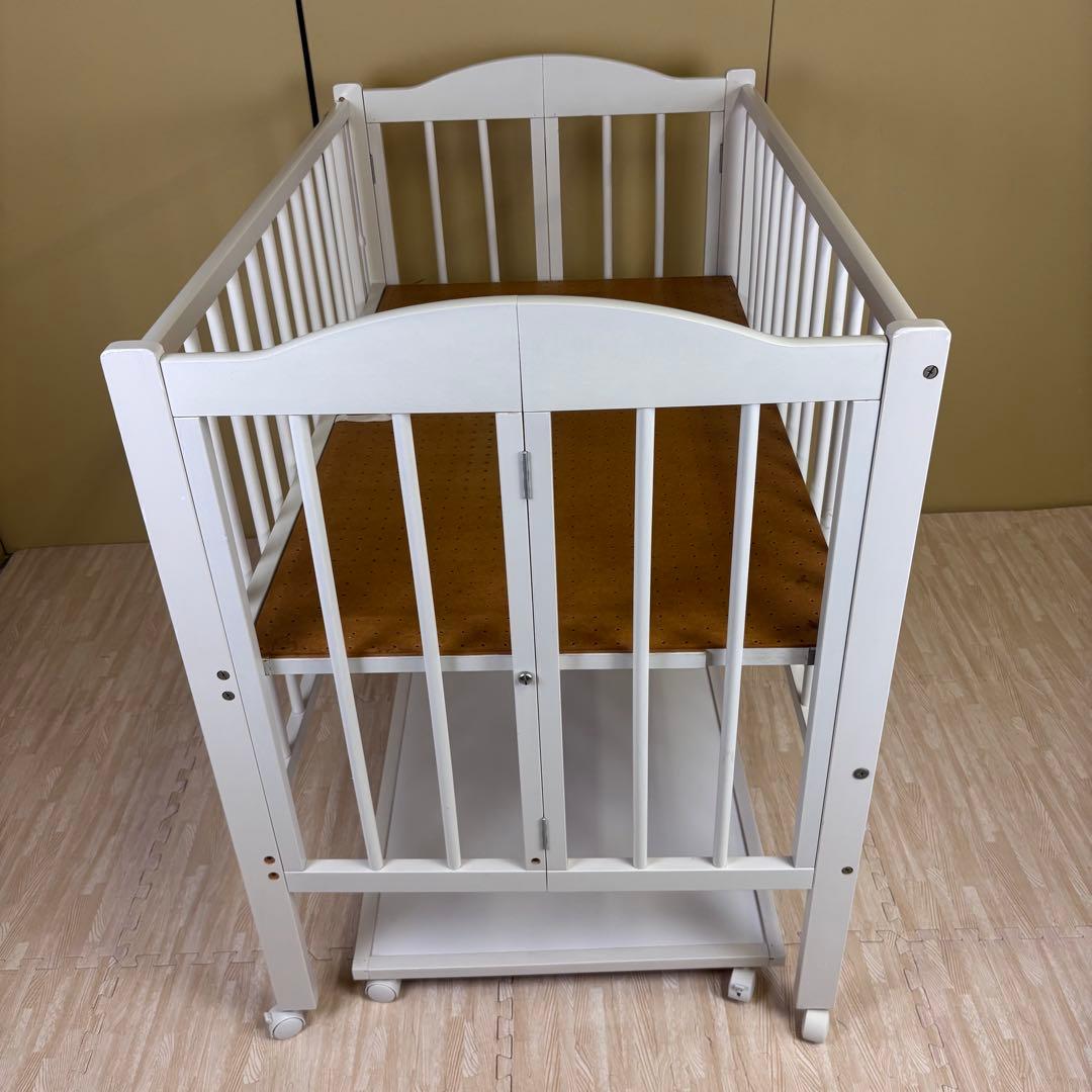 除菌清掃済☆綺麗☆　安心安全の日本製　スリーピー　ワンタッチハイベッド　ホワイト