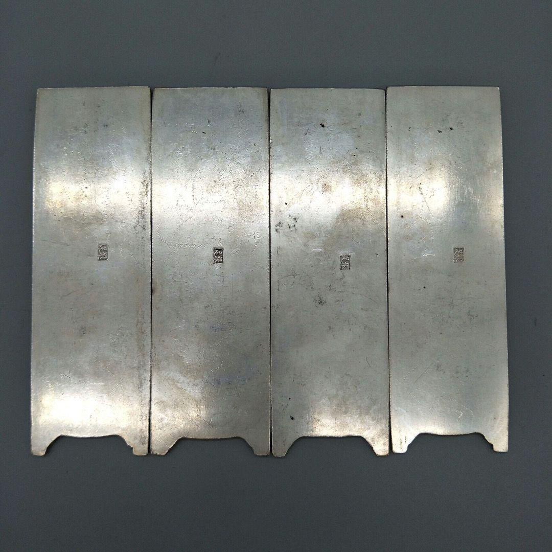 銅 細工 中国神話八仙過海 屏風 挿屏 茶台 文机 装飾品 工芸品 置物