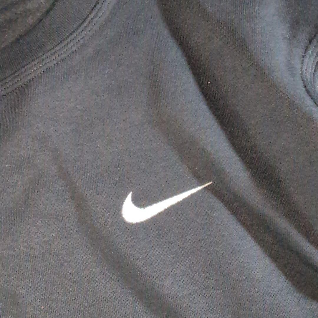 Nike 刺繍ソロスウッシュブラック セットアップ XL 黒 上下 ①