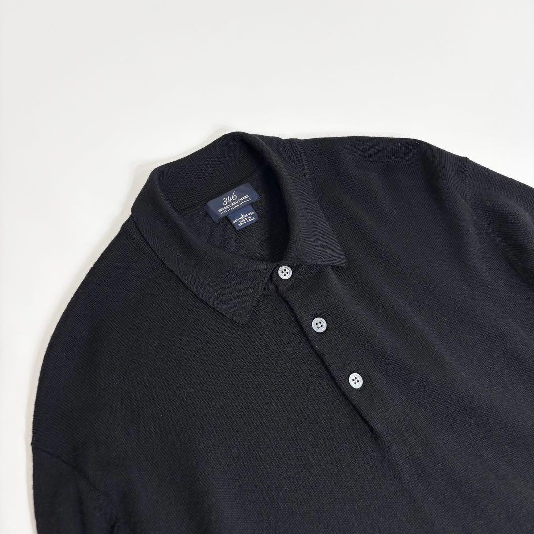 BROOKS BROTHERS ハイゲージ ニットポロ セーター メリノウール