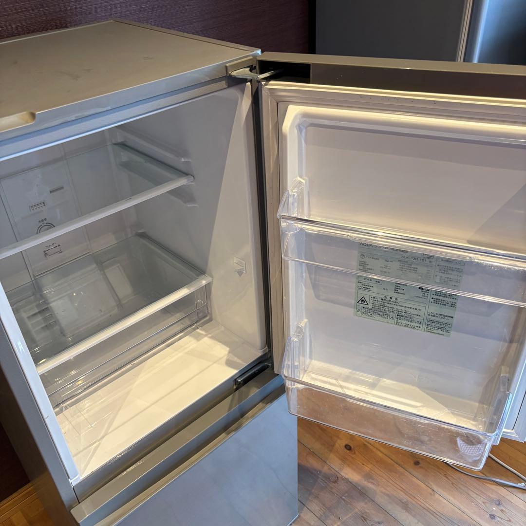 【大阪市内引取限定】AQUA 二段式　冷蔵庫　AQR-13H (S) 19年製