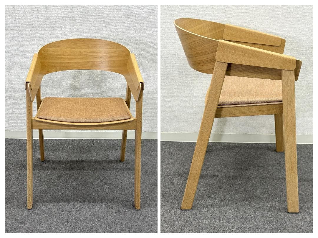 muuto■カバーアームチェア　2脚セット　ダイニング　座面ファブリック　北欧