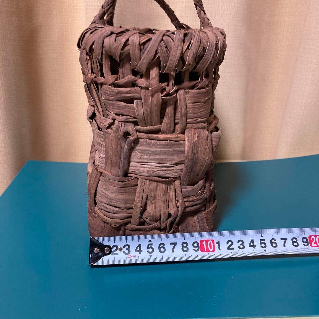 山葡萄カゴバッグ（国産） 内布、持ち手革カバー付 手作り